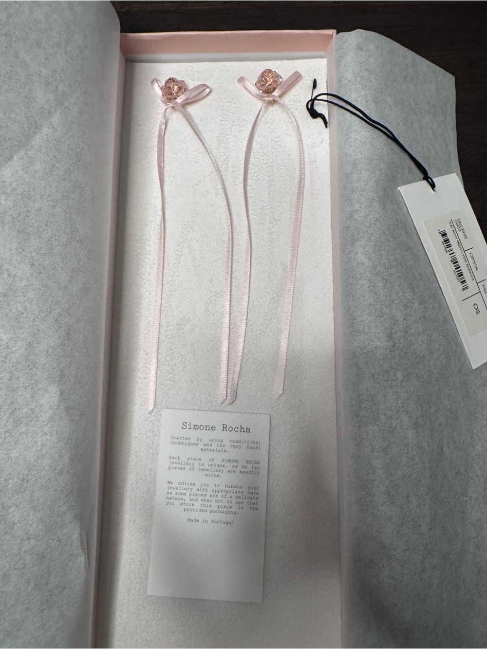 (NWT) SIMONE ROCHA
Pink Bow Ribbon Stud Earrings